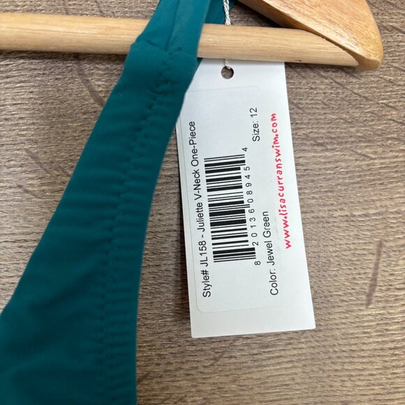 Lisa Curran Teal Blue One Piece Swimsuit - NWT - Picture 3 of 11